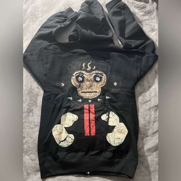 NBA Young Boy - Decided Never Broke Again Monkey Full Zip Hoodie Size:Small - Picture 1 of 4